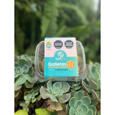 GALLETAS DE AVENA Y QUINUA CON ESPIRULINA