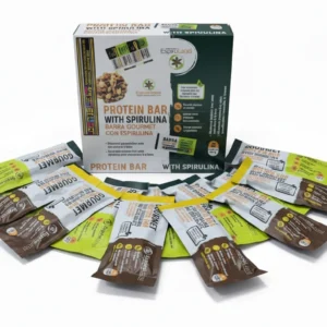 CAJA DE BARRAS DE CEREAL CON ESPIRULINA DE 25Gr POR 12 UND