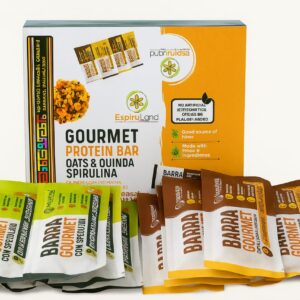 CAJA DE BARRAS DE CEREAL CON ESPIRULINA POR 50Gr POR 12 UND